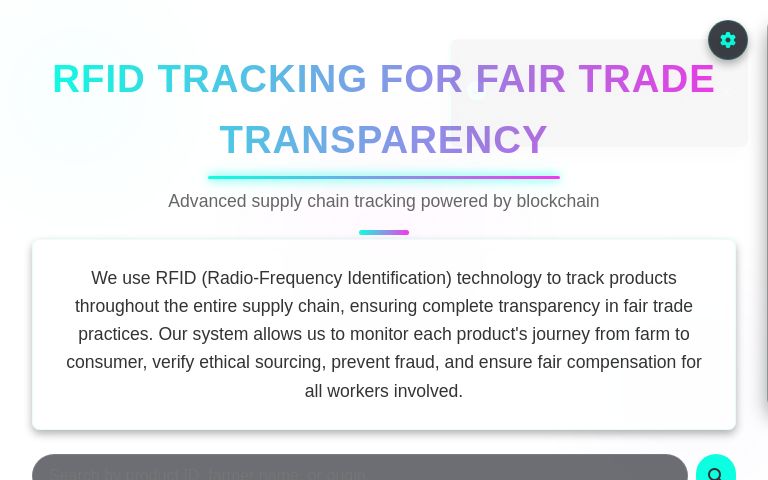 RFID Tracking for Fair Trade Transparency ― Perchance Generator