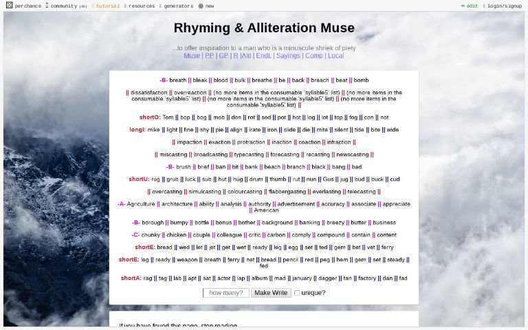 rhyming-alliteration-muse-perchance-generator