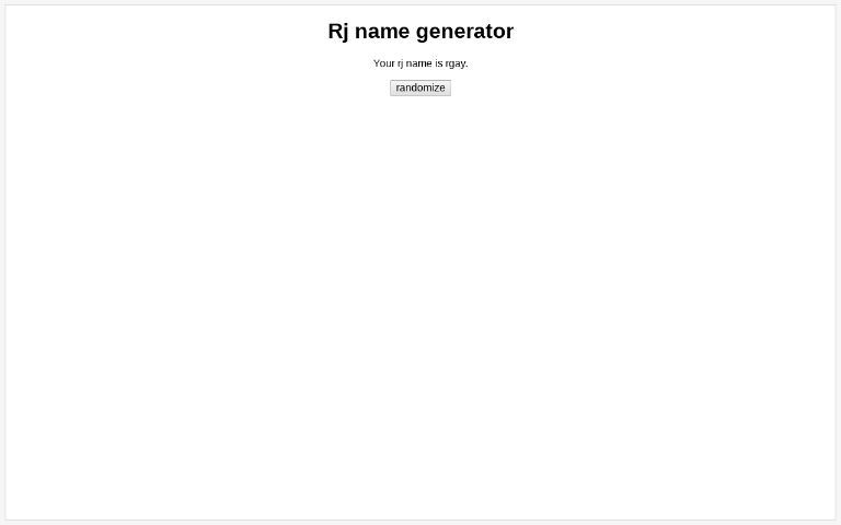 Rj name generator