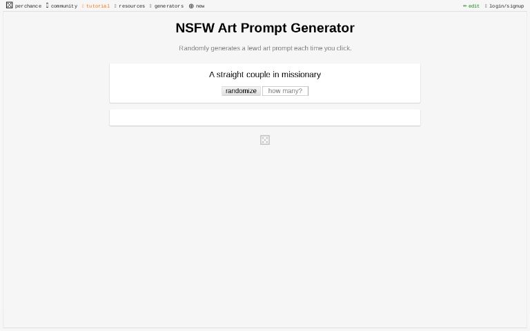 NSFW Art Prompt Generator ― Perchance