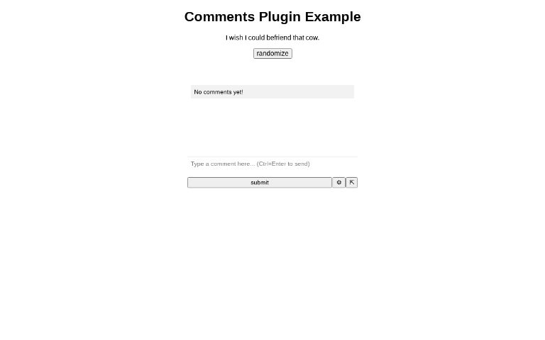 Comments Plugin Example