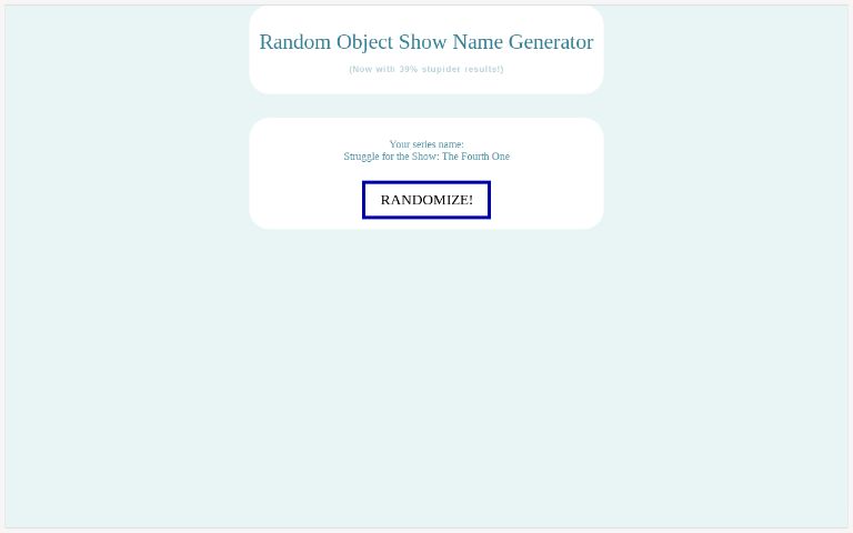 random-object-show-name-generator