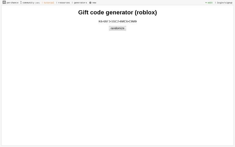 Roblox Gift Card Generator