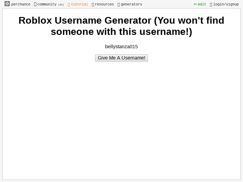 Roblox Username Generator You Won T Find Someone With This Username Perchance - cool roblox username generator