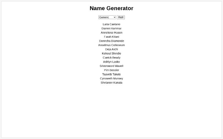 name list generator