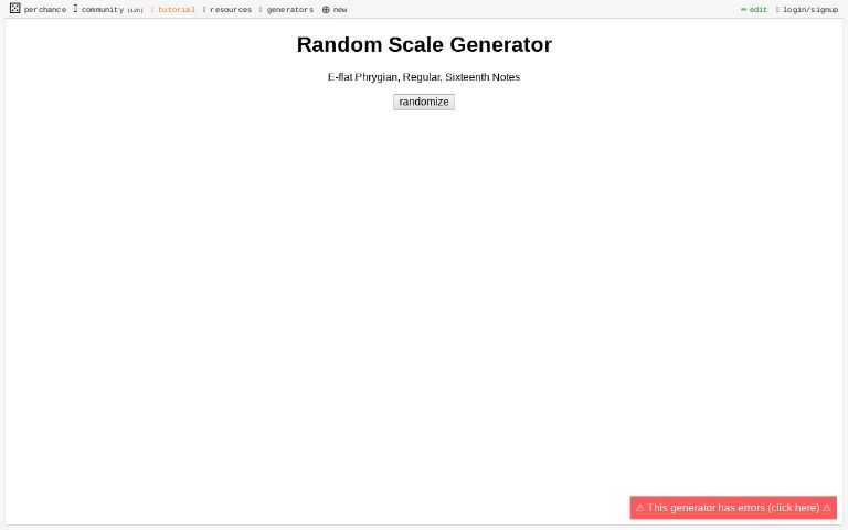Random Scale Generator