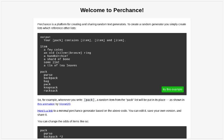 Create a Random Generator - Perchance.org