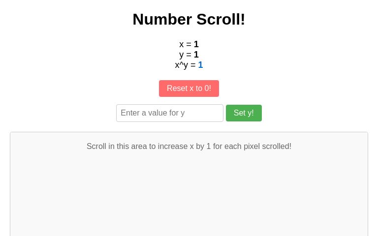 Number Scroll! ― Perchance Generator