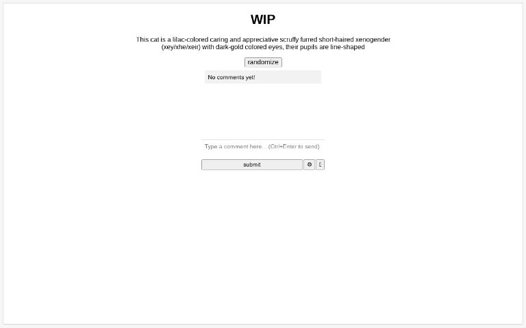 Wip Perchance Generator