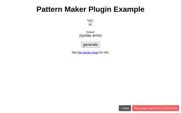 Pattern Maker Plugin Example