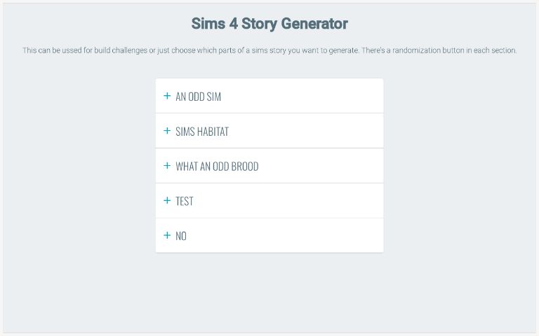 sims story generator