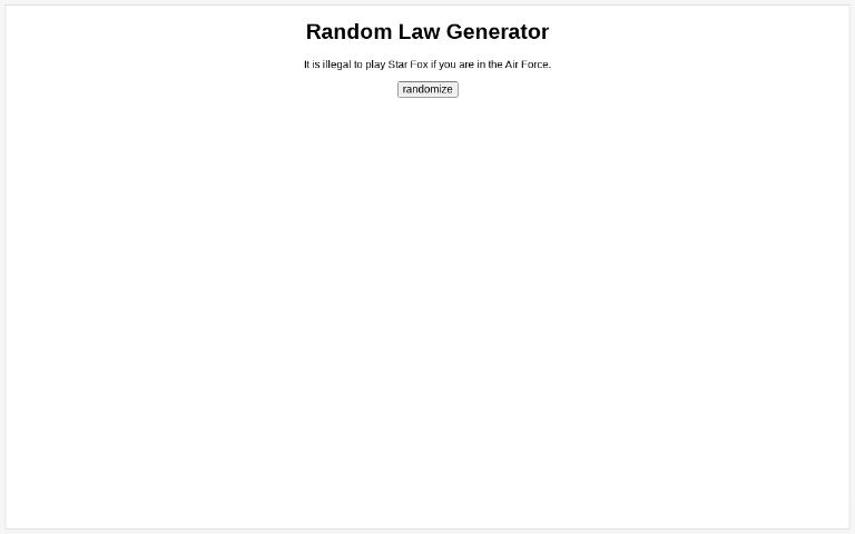 Random Us Law Generator