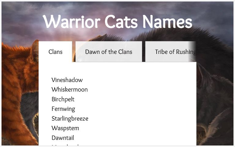 warrior-cats-names-perchance-generator