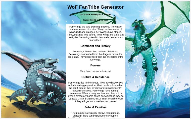 WoF FanTribe Generator