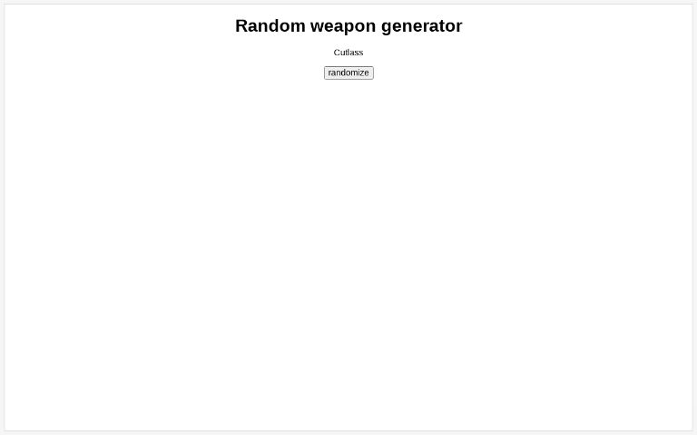 Random weapon generator
