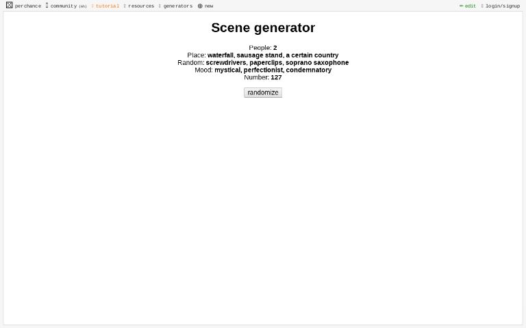 scene generator name