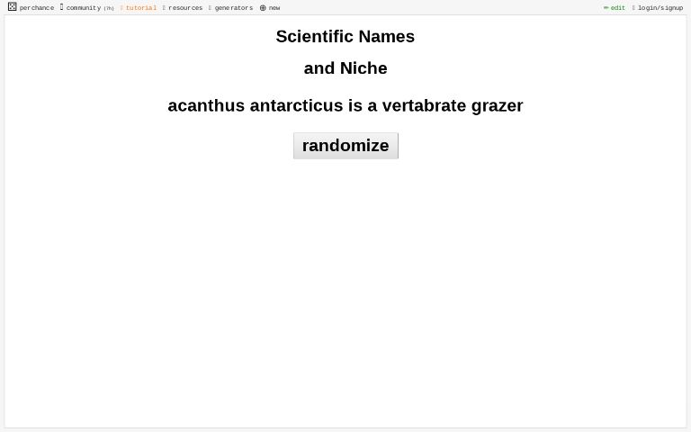 scientific-names-perchance-generator