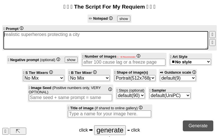 🐍 🍄 🦉 The Script For My Requiem 🦉 🍄 🐍 ― Perchance Generator
