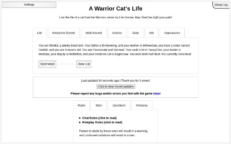 A Warrior Cat Perchance Generator