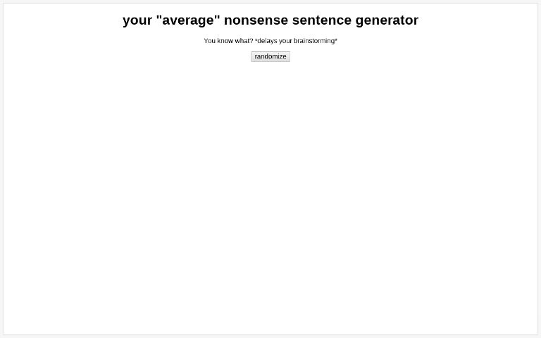 your-average-nonsense-sentence-generator