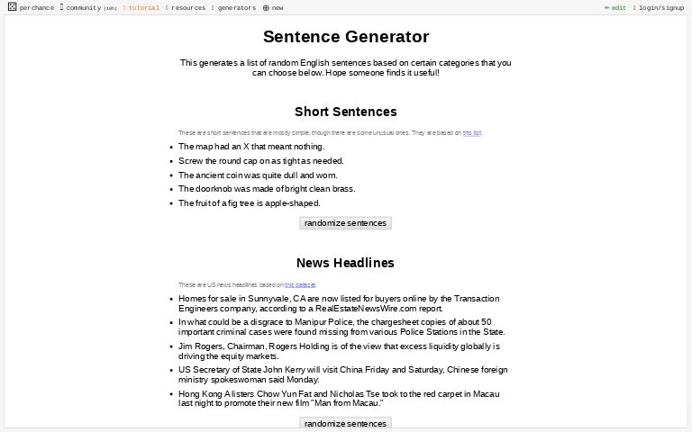 sentence-generator