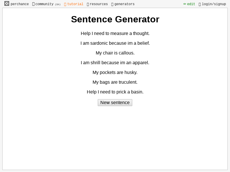 sentence-generator-perchance