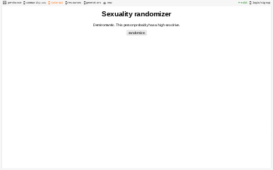Sexuality randomizer ― Perchance Generator