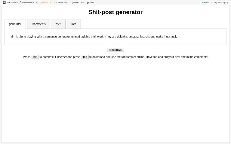Shit Post Generator