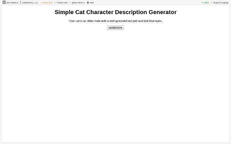 simple-cat-character-description-generator-perchance