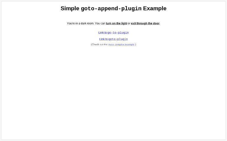 Simple goto-append-plugin Example