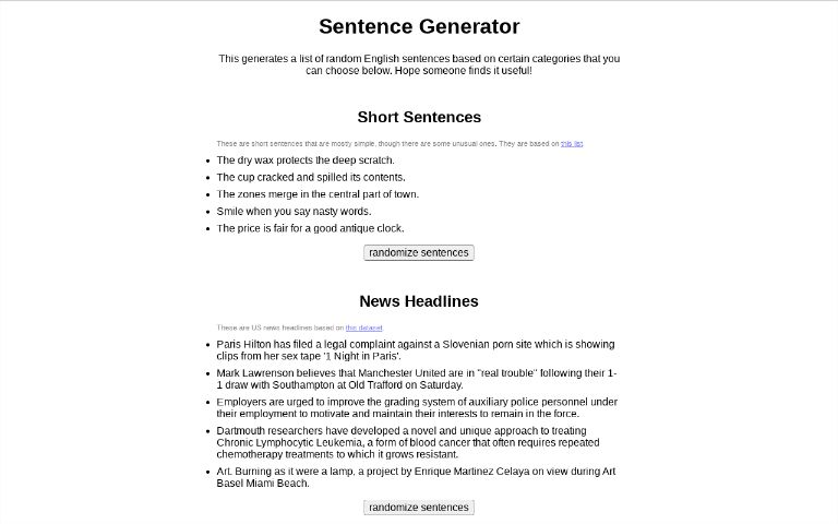 sentence-generator