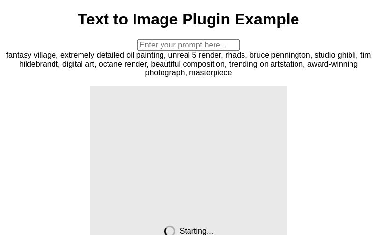 Text to Image Plugin Example