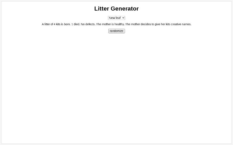 litter theme generator