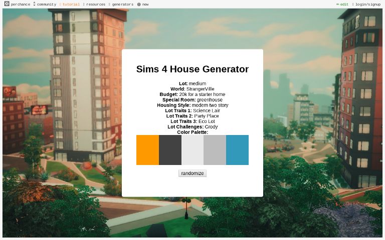 Sims 4 House Generator