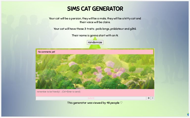 SIMS CAT GENERATOR