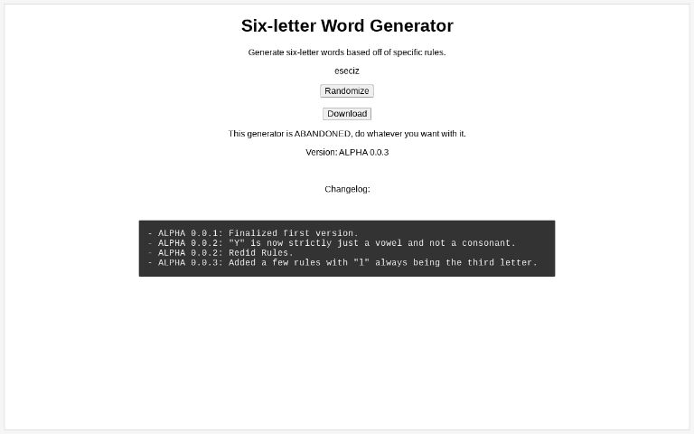 six-letter-word-generator