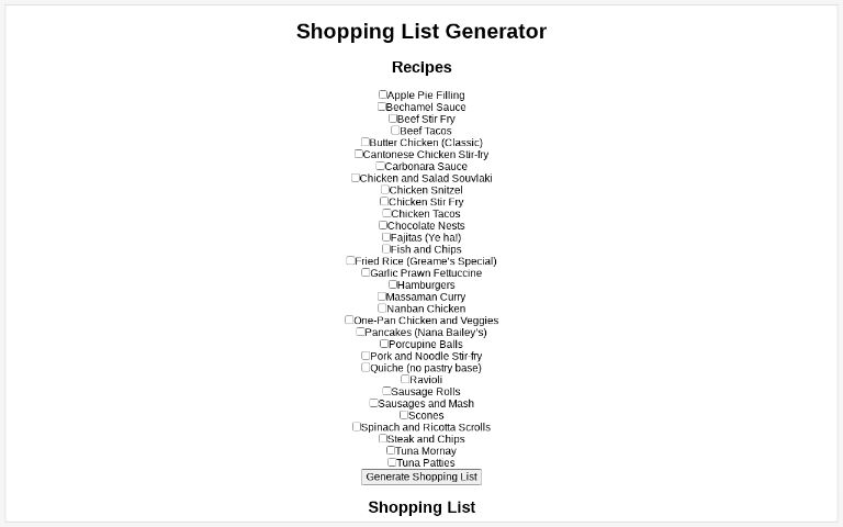 shopping-list-generator