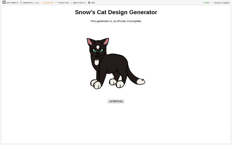 Snow's Cat Design Generator