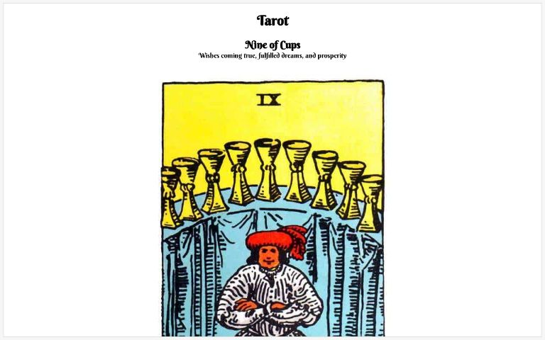 Tarot ― Perchance Generator