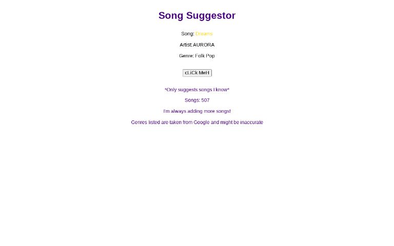 song-suggestor-perchance-generator