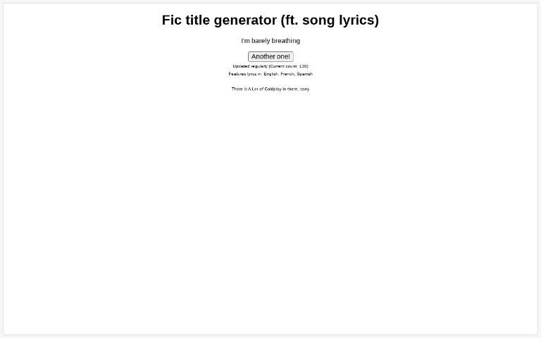 fic-title-generator-ft-song-lyrics