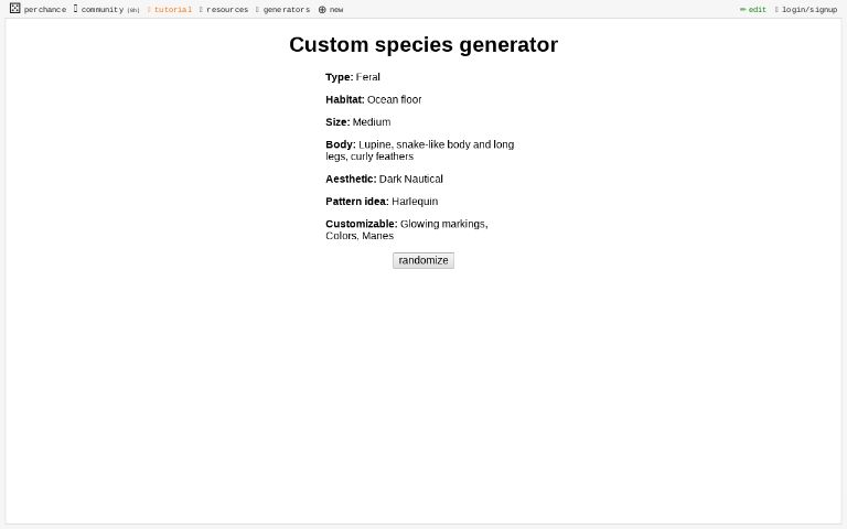 custom-species-generator