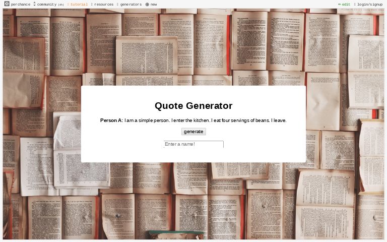 Quote Generator ― Perchance