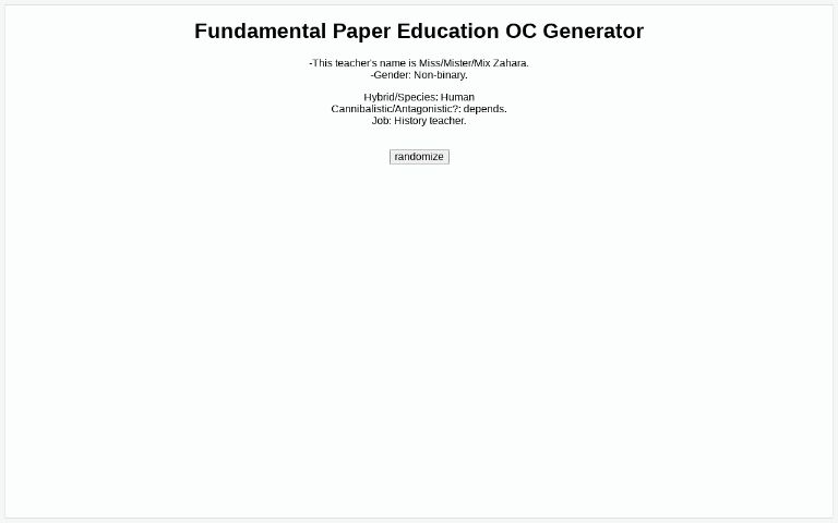 Fundamental Paper Education Oc Generator