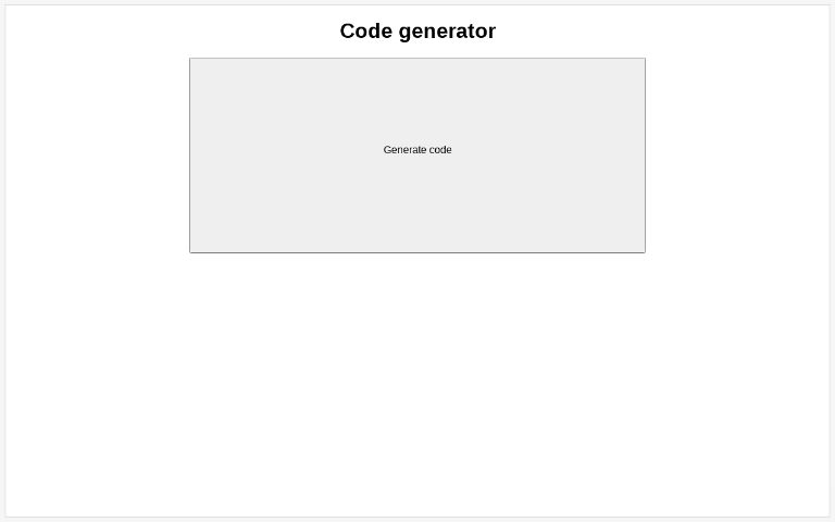 Code generator