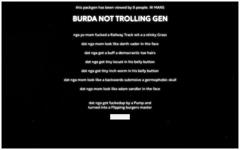 BURDA NOT TROLLING GEN ― Perchance Generator