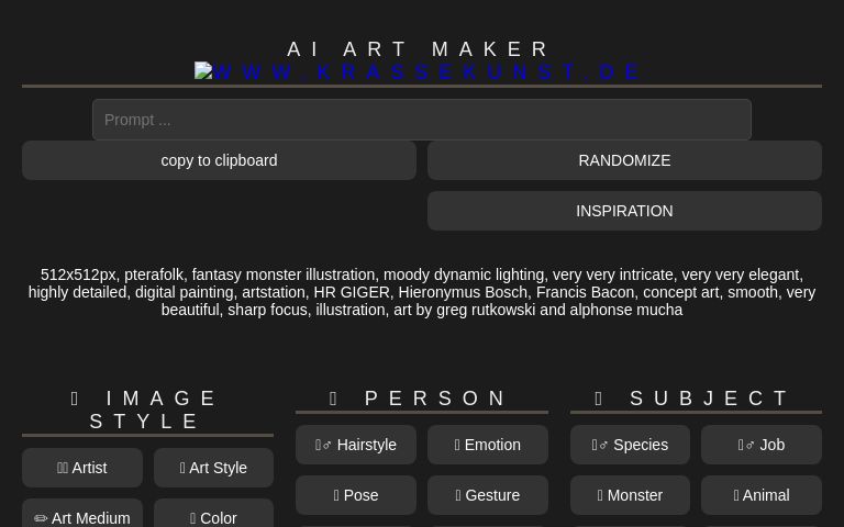 AI ART MAKER \u2015 Perchance Generator