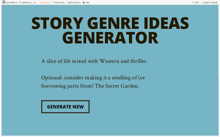 story-genre-ideas-generator