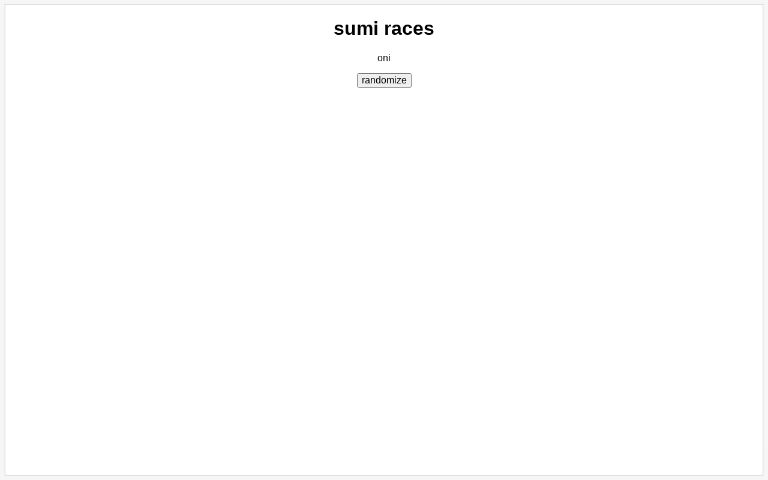 sumi races ― Perchance Generator