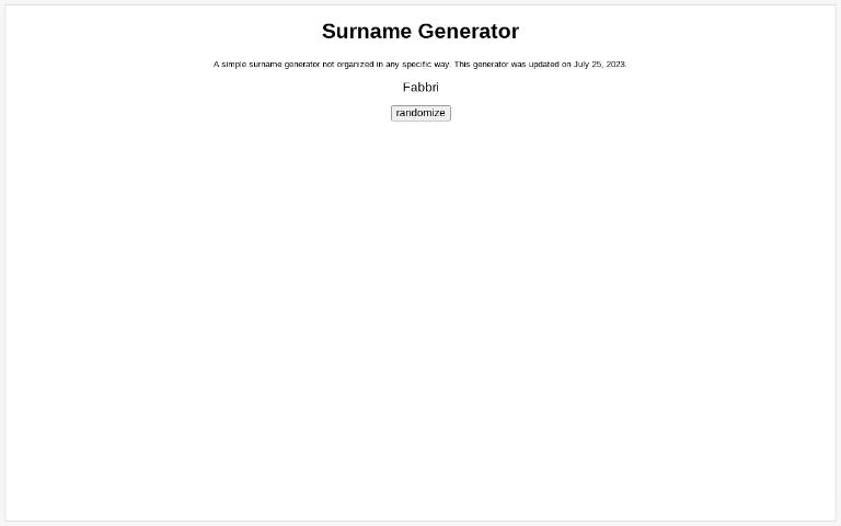 surname-generator